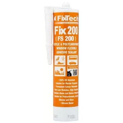 Fix 200 - Fixtech Glazing Silicone 310ml - Black