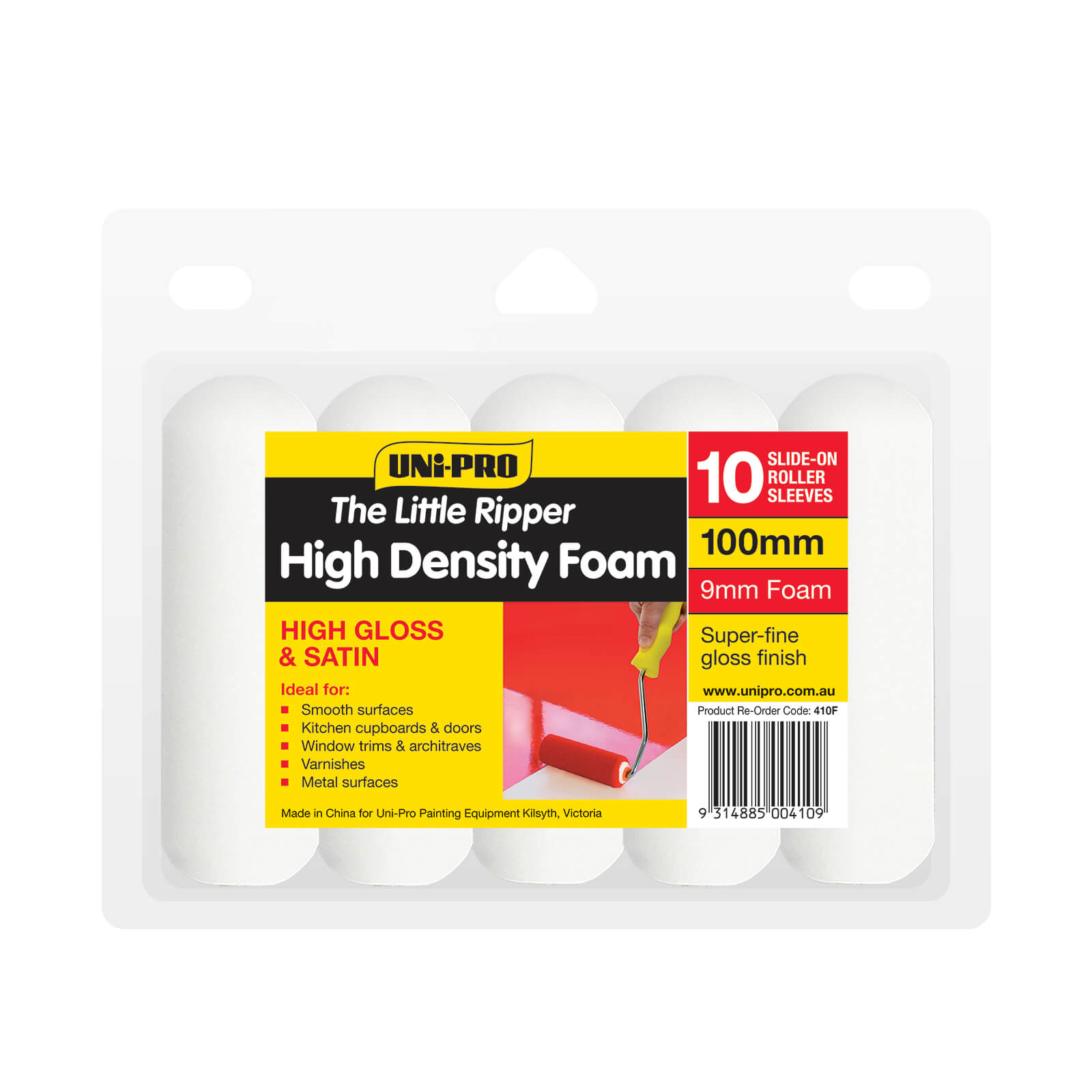 UNi-PRO High Density Foam Covers 100mm 9mm Nap 10 Pack