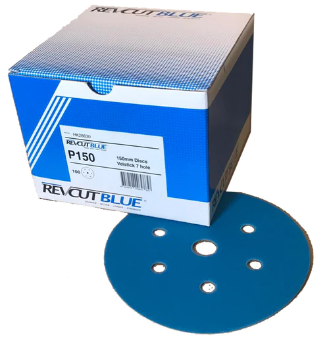 Revcut Blue Velcro Sanding Disc 150mm x 7H